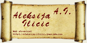 Aleksija Iličić vizit kartica